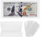 Leslady 100 Blatt Dollar Billhalter mit Aufbewahrungsbox, Durchsichtiges Banknotenhülle, Geldscheine Aufbewahrung für Geld Sammlung und Briefmarken