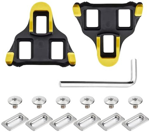 SPD Cleats,SPD Sl Pedale,SPD-Cheats Gelb,für Shimano Pedale für Fahrrad-Cleats Set,Klapppedale Pedalplatten Fahrradzubehör Set Bike,Look Keo Cleats,Klickpedale,Lookpedale Sportpedale für Mountainbike