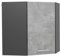 Vicco Eckhängeschrank R-Line, Küchen-Eckschrank, Beton, 57 cm