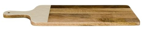 HOME DECO FACTORY - KA0657, Tabla de Presentación de Madera de Mango 58 cm - Elegante y Natural, Diseñada para Quesos y Embutidos - Fácil de Limpiar - Marrón Beige