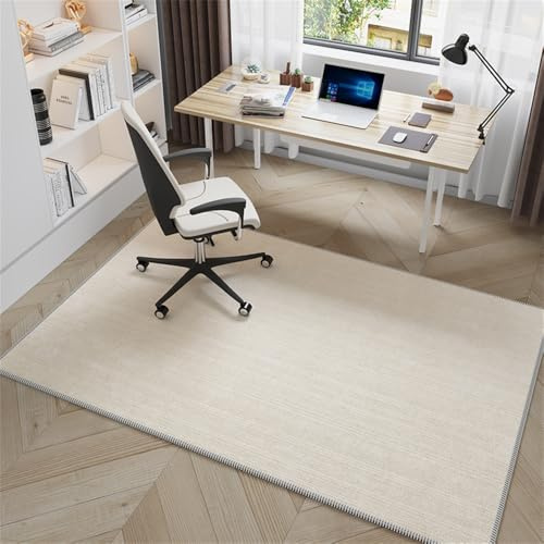 Odot Alfombra Antideslizante para Silla de Escritorio, Alfombra Protectora Suelo Silla Ruedas, Tapete de Protección de Oficina, para Parqué y Suelos Duros (Albaricoque,120 * 120cm)