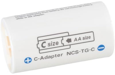 Uqezagpa Adaptador de batería LR6 AA a C LR14 para batería de conversión de celdas LR6 a LR14