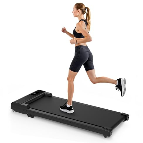 Tapis De Marche sous Bureau – Tapis De Course Compacts et Portables pour Le Bureau à Domicile avec Télécommande, écran LED et Vitesse Réglable Syntecno