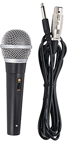 Garsent Dynamisk Mikrofon, Handhållen Trådbunden Mikrofon med XLR Till 1/4 Tums Ljudkabel, Professionell Sångmikrofon för Sång, Karaoke, Podcasting, Studioinspelningsmikrofon