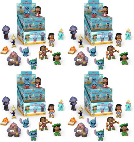 Funko Mystery Mini - Disney Lilo and Stitch - 1 of 12 to Collect - Vary Styles - Collectable Vinyl Mini Figure - Gift Idea - Official Products - Movies Fans & Exhibit (Lot de 4)