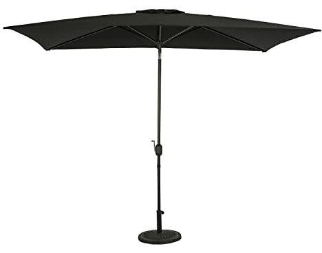 Island Umbrella Rektangulär marknadsparaply, svart, 15 cm x 25 cm