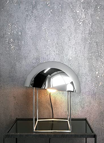 Newroom Tapete Grau Vliestapete Leicht Glänzend - Betontapete Industrial Gold Beton-Optik Zement Uni inkl. Tapezier-Ratgeber