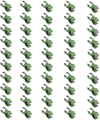 Bykswil Universalschnalle, verstellbar, für Rankgitter, 50 Stück, grün, Kletterreben-Verbindungsstücke, für Gewächshaus, Blume, Befestigungsschnalle