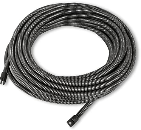 EBERTH 20 Meter lange Spirale für elektrische Rohrreinigungsmaschine, Spiraldurchmesser 13mm, Kupplung M6, für Rohre mit Ø 5-10cm, Rohrreinigungsspirale aus Stahl, Ersatzteil für Rohrreiniger
