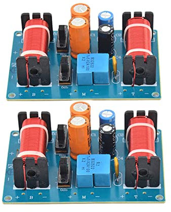 Hopbucan 2Pcs 150W 3 Way Audio Speaker Crossover Treble Midrange Bookshelf Car Speakers Filter Frequency Divider Crossover