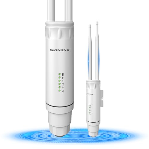 WONLINK Neueste WLAN Access Points, AC1200 Dualband Outdoor WLAN Repeater Wireless WLAN Access Point Outdoor WiFi Unterstützung für Garten/Indoor, PoE-betrieben, IP66 Wasserdicht