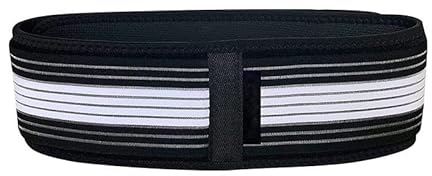 Neuleben Chiroband - Rückenstützband Stützgürtel für den unteren Rücken für Männer und Damen Stäben - Rückenbandage für Skoliose & Ischias Schmerzlinderung (XL(Huftumfang 140cm),Schwarz Weiß)