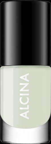 ALCINA Nail Color pastell mint - 1 x 5 ml - brillante, intensiv deckende & langanhaltende Nägel - Einfaches & streifenfreies Auftragen - Nagellack in Mint - deckend - Glänzendes Finish