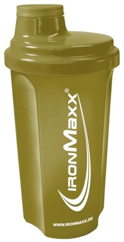 IronMaxx Shaker à protéines - Olive Verte 700 ml | Shaker à protéines avec bouchon vissé, passoire, échelle | anti-fuite, sans BPA, lavable