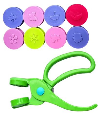 Papierstanzer-Prägegerät - Bastelpapier-Prägegerät | 8X Logo-Prägestempel, kreatives Prägegerät, handgehaltener Papierprägestempel für Scrapbooking-Papier, Kinder-Bastelpapierpräger, Kinderprägewerkze