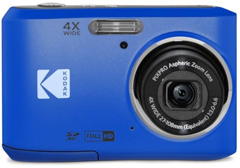 KODAK Pixpro Friendly Zoom FZ45-BL 16MP Digital Camera with 4X Optical Zoom, 27 mm Wide Angle, 2.7 Inch LCD Display (Blue)
