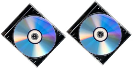 minkissy 2juegos Disco CD De Medios Grabables CD De Audio Virgen Medios De Grabación De Disco De Datos Virgen para Grabar Música Datos y Vídeo Estuche para VCR