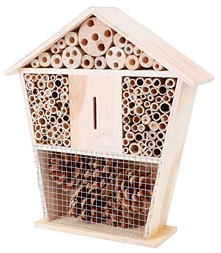 Zerodis Casa de Cría de Jardín para Refugio de Insectos de Jardín Que Promueve Insectos Beneficiosos 25X22X6.5Cm Decoración de Madera para Niños y Amantes de la Naturaleza de Madera Hecho a Mano