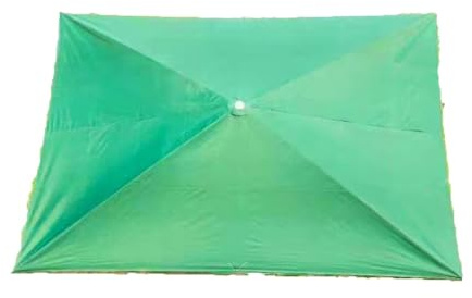 Toldo rectangular de 10 x 10 pies, impermeable, tela de repuesto verde para sombrilla de mercado, parasol anti-UV, para jardín al aire libre, 4 x 2 m (13 x 6.5 pies)