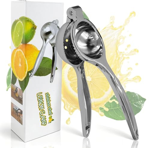 Exprimidor Limon, Aluminio Lemon Squeezer Antióxido y Resistente, Multifrutas Prensador De Frutas para Limones Naranjas y Limas, Apto Para Lavavajillas