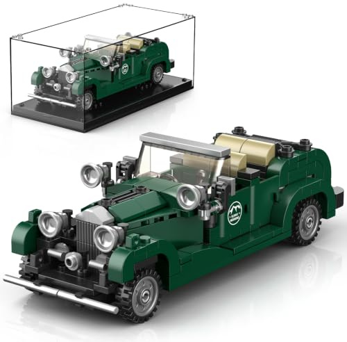 Mould King 27105 - Juego de construcción de coche vintage, kit de bloques de construcción de modelo Roadster clásico de lujo abierto para niños, adolescentes y adultos (más de 320 piezas)
