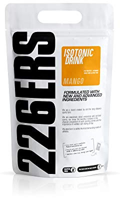 226ERS - Isotonic Drink, Bebida Isotónica para Deportistas, en Polvo, Hidratos de Carbono, Sales Minerales y Vitaminas, Ejercicios Intensos, Hidratación y Recuperación, Sabor Mango, 1 kg