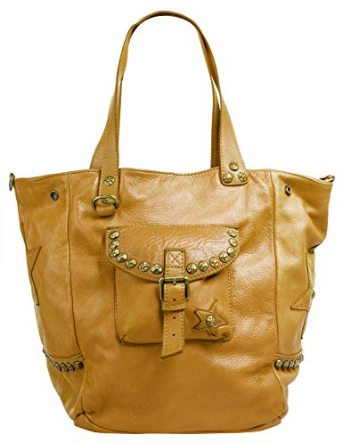Samantha Look Shopper Echt Leder Damen | Made in Italy, Extravagantes Design, Vielseitig Tragbar | 018990