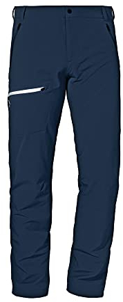 Schöffel Herren Pants Folkstone Warm M, warme Wanderhose mit 4 Wege-Stretch, wasserabweisende Thermohose mit vorgeformtem Knie, navy blazer, 46