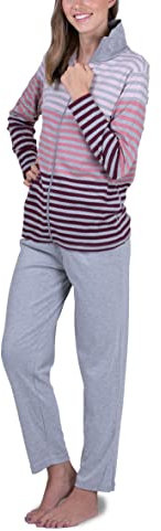 SLOUCHER Damen Hausanzug Freizeitanzug, Farbe:grau, Größe:XL