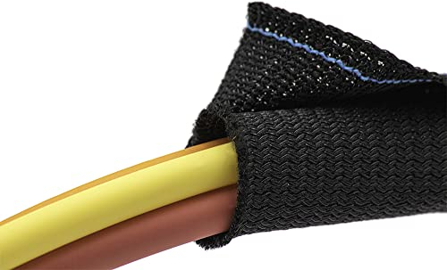 MKV Gewebeschlauch selbstschließend Ø 8-10mm Geflechtschlauch geschlitzt selbstschließend Schutzschlauch Kabelschlauch geschlitzt (selbstschließend 8-10mm)