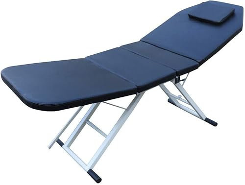 AOAPUMM Massageliege 3 Zonen Klappbares Kosmetikliege Spaliege SPA Salon Schönheit Massagetisch Bett Massagebank Dreifach Gefaltetes Kosmetikbett Tragbare 182cm, Tragfähigkeit 220-250 kg (Blau)