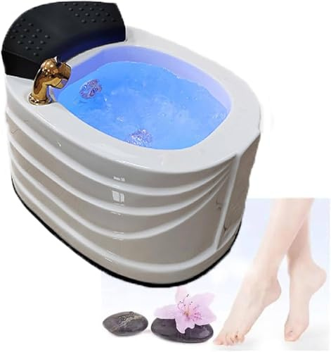 Barril De Pediluvio, BañO De Pies De SPA AcríLico,Masajeador De Pies Pedicure SPA para Pies con ReposapiéS,Temperatura Ajustable TazóN De Pedicura,BañEra De Cubo