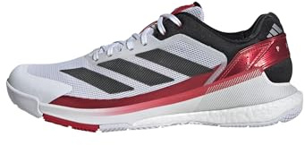 Adidas Uomo Crazyquick Boost Padel Shoes, Cloud White/Core Black/Lucid Red, 43 1/3 EU