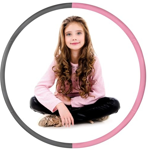 Fentar Hula Hoop Kids, 6-Knots Detachable Hoola Hoop, Kids Hula Hoop 64cm Innner Diameter, Weight Loss Hula Hoop Massage Wave Design, Fitness Hula Hoops for Children Exercise Dance Gymnastics