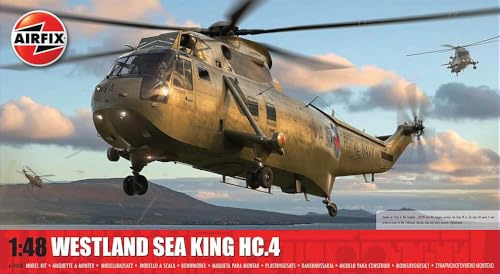 AIRFIX - Standard Model Set - A11008 Westland Sea King HC.4 Model Building Kit - Plastic Aircraft Kits for Adults & Children 8+, Includes 289 Pieces - 1:48 Scale