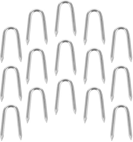 Happyyami Clous en U pour Clôtures De Jardin 50 Pièces en Métal pour Fixation De Clôtures