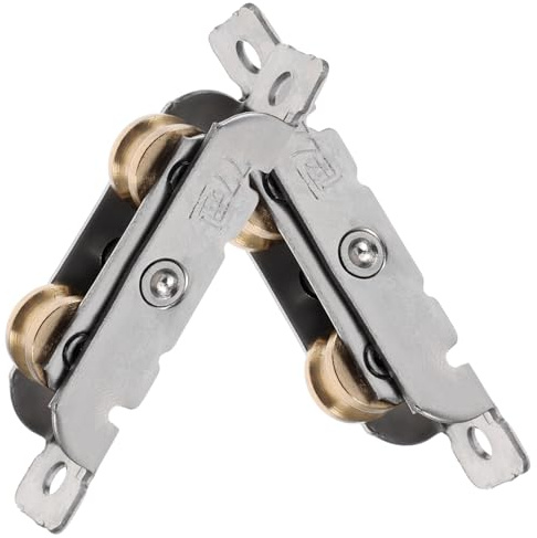 SHINEOFI Kit de 2 Roulettes pour Porte Coulissante en Acier Inoxydable Poulie à Roues Accessoire pour Porte-Fenêtre Remplacement Facile Quincaillerie Solide