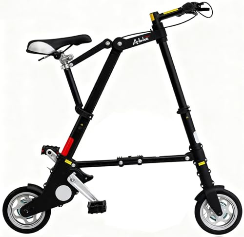 Kcolic Mini Folding Bike, Ultralight Portable 8 Inch Folding Bike for Adult Student, Foldable Commuter Bike for Outdoor Sports Cycling Travel and Commuting A,8in