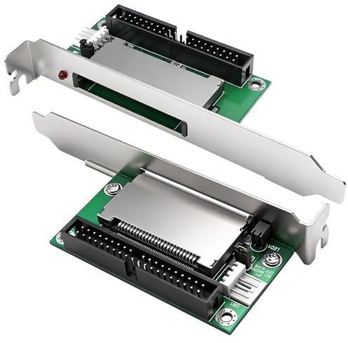 XMSJSIY CF a IDE - Tarjeta adaptadora de 40 pines Compact Flash CF a 40 pines IDE de 3,5 pulgadas, tarjeta de expansión con soporte PCI para portátiles, ordenadores, routers, firewall, 2 unidades