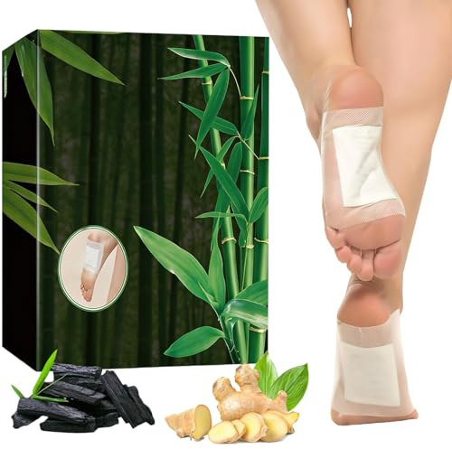 NiceNaiils Set di 30 cerotti per piedi detox per alleviare lo stress e dormire meglio, cerotti detox naturali rimuovono le tossine, aumentare il metabolismo