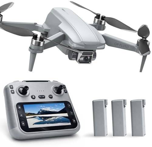 GPS Drone with Camera 4K, RC Quadcopter with 4.5 HD Screen Controller, 90 Min Long Flight Time,3280 FT Long Control Range, Auto Return, Follow Me G9-UK-260319-1