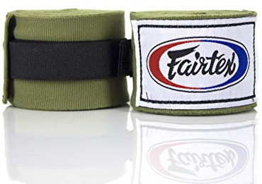 Fairtex 1 par Muay Thai – elastisk bomullshandomslag HW2 457 cm Full längd handomslag för alla sporter Muay Thai Kick-boxning MMA K1 Karate Judo Kung Fu finns i ryggblå röd vit blek lila rosa