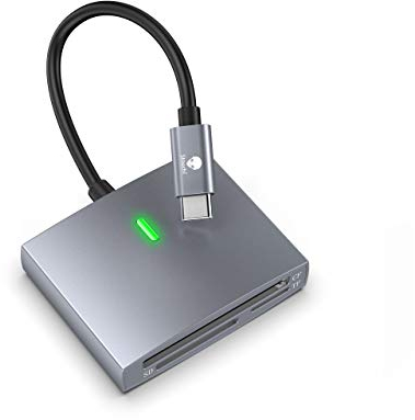 Stouchi SD/CF/Micro SD-Kartenleser für USB C, Thunderbolt 3/4 Adapter 3 in 1 OTG bis zu 104 MB/s für 2021 MacBook Air/New iPad Air, Neu M1 MacBook Pro Grau