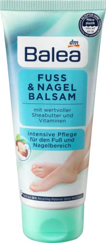 Balea Lot de 2 baumes pour les pieds et les ongles (2 x 100 ml) avec beurre de karité et vitamines - Produit végétalien