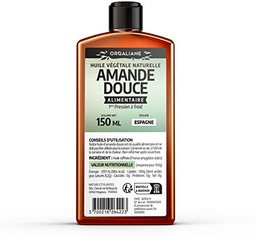 Huile d'Amande Douce 150 ml - 100% Naturelle - Pression à froid