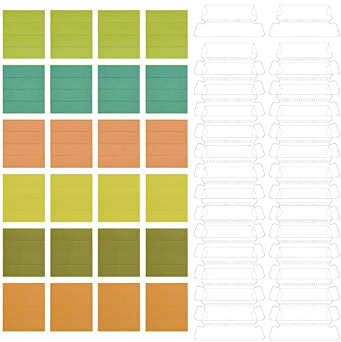 MerryNine Onglets et étiquettes pour dossiers suspendus classiques, transparent/blanc, intercalaires de classement (40 onglets et inserts) (40)