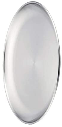 RORPOIR Round Stainless Steel Plate 14cm for Fruit Snacks Thick Texture Stackable Food Serving Tray