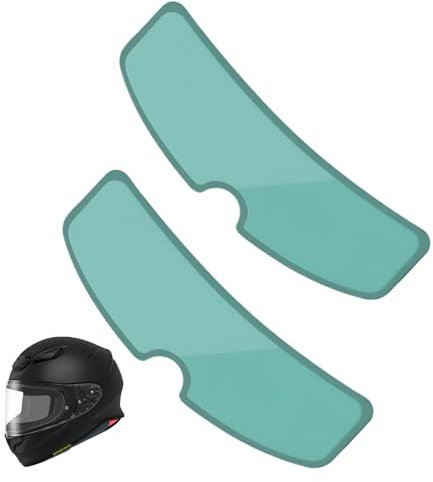 Anti Fog Film for Helmet,2 Pcs Motorbike Anti Fog for Helmet Visor,Soft Plastic Anti-Fog Anti Rain Clear Visor Film,Inside and Outside Helmet Anti-Fog Film for Riding in Wet and Cold Weathe