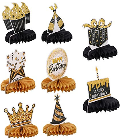 Abaodam 8 Stücke Geburtstag Waben Dekorationen Honeycomb Party Supplies Für Ersten Geburtstag