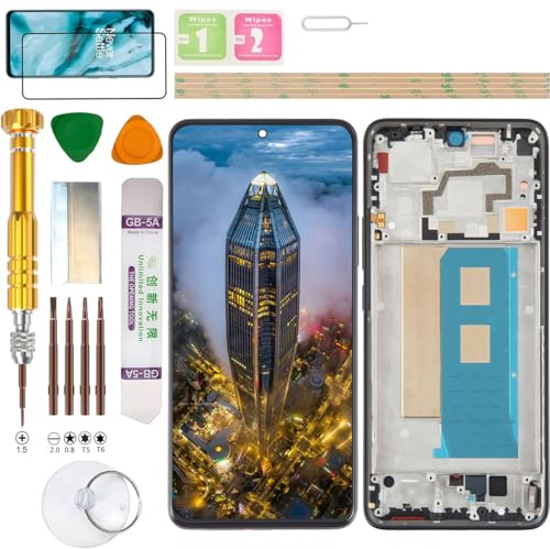 Gadget Troops Kit de repuesto de pantalla LCD (sin huellas dactilares) para Xiaomi POCO F5 PRO 23013PC75G (negro)